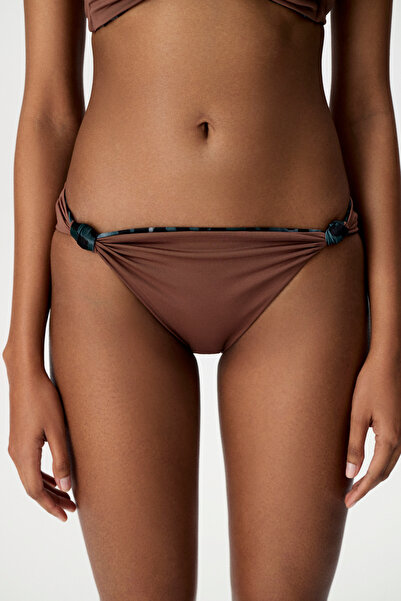 Penti Clove Çift Taraflı Side Leopar Desenli Orta Bel Bikini Altı