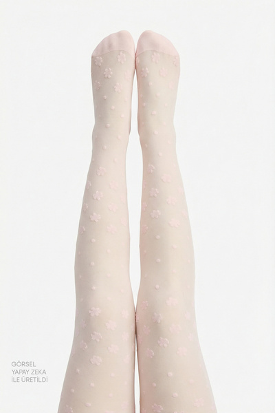 Penti Hot Pink Pretty Dotted Daisy Pantyhose