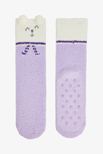 Penti Lila Cuteness Fluffy bestickte Socken