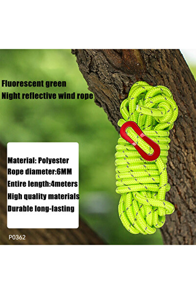 Choice 1pc 6mm Rock Climbing Rope 4 Meters,Outdoor Safety Climbing Rescue Gra...