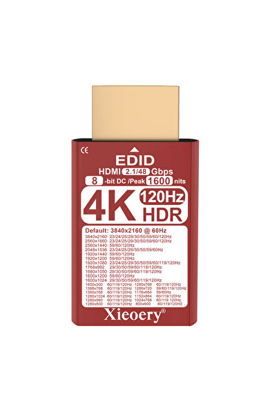 Choice1 8-bit 1600nits(H2.1) HDMI 2.1 4K 120Hz HDR EDID Emulator, 8-Bit Deep ...