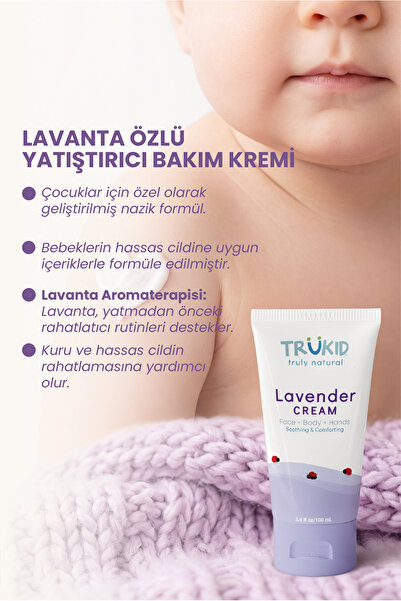 Trukid Lavanta Özlü Yatıştırıcı Bebek Cilt Bakım Kremi 100 ml