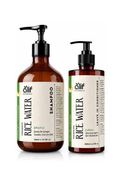 ALIF NATURALS Rice Water Shampoo & Leave-In Conditioner – Ultimate Repair & S...
