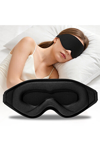 Choice1 black New 3D Sleep Eye Mask, Stereoscopic Men's and Women's Light Blo...