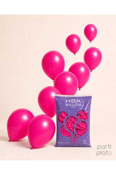 HBK Balon Pastel Fuchsia 11 Inch Latex Balloons Pack of 100 – Party and Decor...