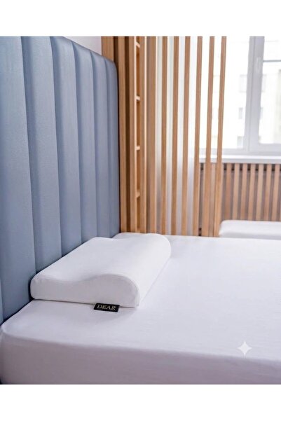 Dear Visco Büyük Boy Visco Boyun Destekleyici Ortopedik Yastık Boyun Rahatsızlığı İçin Büyük Boyun Yastığı Memory Foam 58*40*12/8 cm