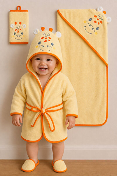 milay's life home collections Organic Cotton Cute Animal Embroidered 4-Piece ...