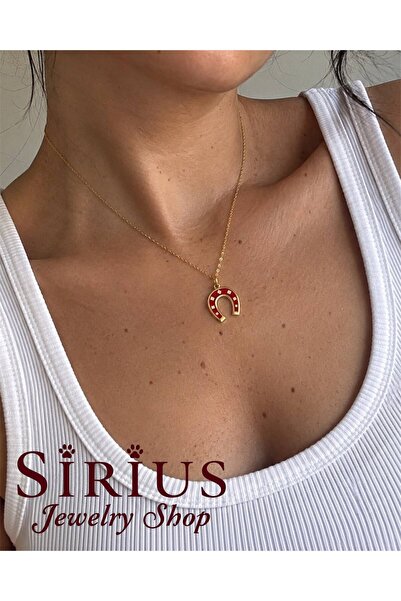 sirius jewelry 925 Ayar Gümüş Şans Nalı Kolye