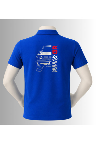 dafri Nissan Patrol Front and Back Printed Cotton Polo Collar T-Shirt