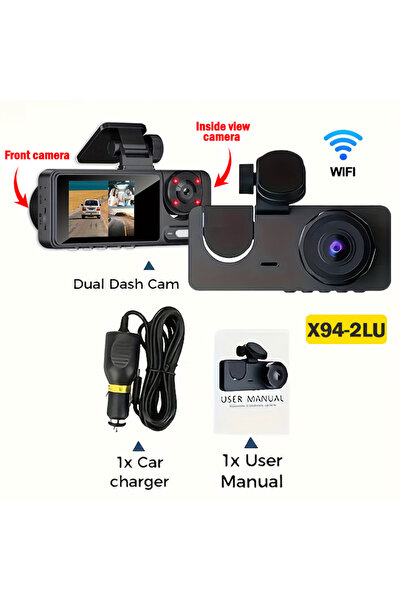 Choice8 NONE X94-WIFI-2CAM Triple Lens WiFi Dashcam 2/3 Channel Car Camera 10...