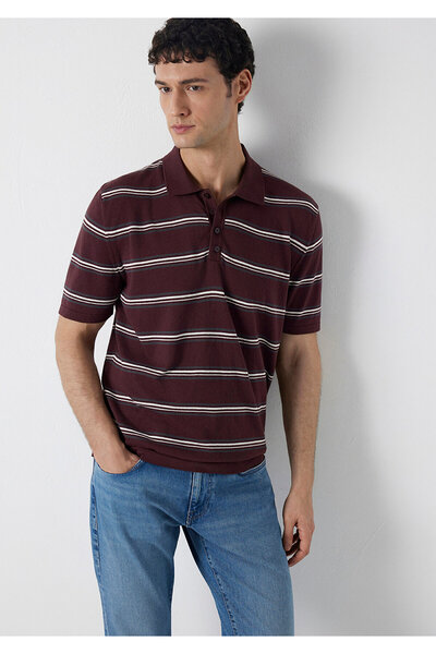 Mavi Striped Brown Knitwear Polo 0710456-70223