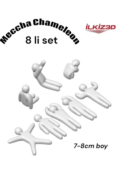 İlkiz3d Meccha Chameleon Hide and Seek Game Figure Set (8 Pieces - 7-8 cm) - ...