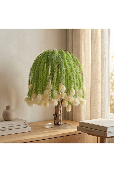 Decoroon El Yapımı Salkım Söğüt Tarzı Bonsai – Doğal Ağaç Gövdeli | Epoksi Ta...