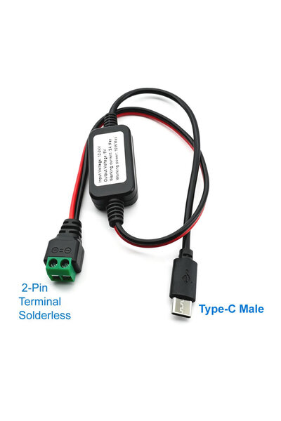 choice2 Type-C Male 12V/24V to 5V Converter DC-DC Buck Module Power Adapter C...