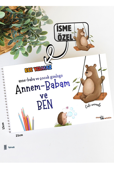 Lodos İsme Özel Anı Defteri (Anne-Baba ve Çocuk Günlüğü- Annem Babam ve BEN)