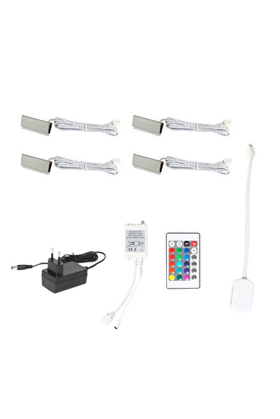 Choice 4Pcs EU LED Clip On Glass Shelf Lighting Under Cabinet Night Lights Ki...