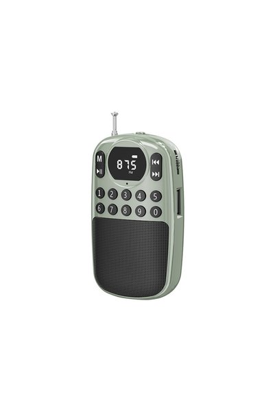 Choice1 راديو FM صغير محمول باللون الأخضر الفاتح، جهاز استقبال رقمي محمول، شا...