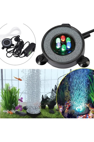 Choice1 EU Plug 1PC Color Changing LED Waterproof Aquarium Light Round Fish T...