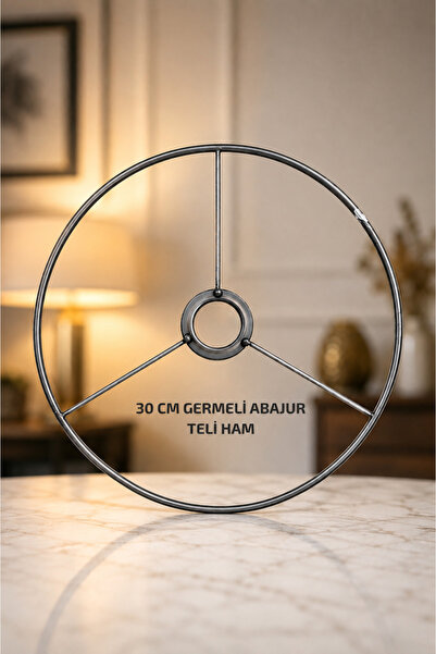 VENON Abajur Teli 30 Cm Silindir Avize İskelet HAM Tekli Avize Yapımı Makrome...