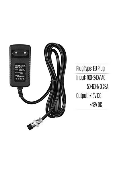 Choice1 EU Plug Power Supply for Mixing Console Mixer AC Adapter 15V 230mA Un...