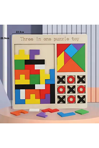 Choice NB140C4 1 Set Wooden Blocks Puzzle Brain Teasers Toy Tangram Jigsaw In...