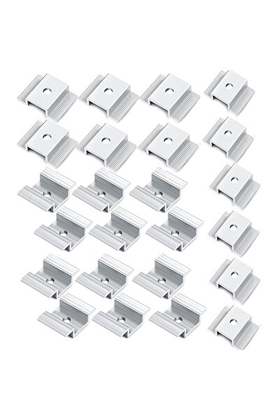 Choice1 24pcs 50/24/12pcs Solar Panel Mid Clamps,Solar Panel Bracket Aluminiu...