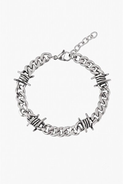 Crupt Studio 316L Barbed Wire Cuban Chain Men's Steel Bracelet