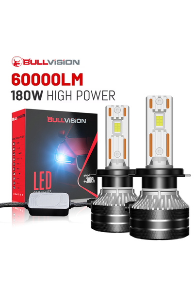 Choice H4 6000K Cold White Bullvision K5C H7 H4 H11 LED Headlights H1 H8 9005...