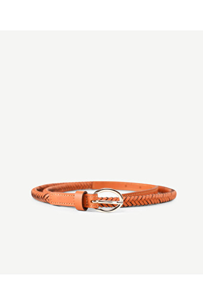 Yargıcı Thin Braided Leather Belt