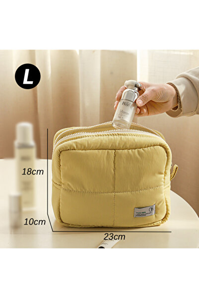 Choice5 Yellow L 03 Must-have Nylon Waterproof Cosmetic Handbag for Travel, a...