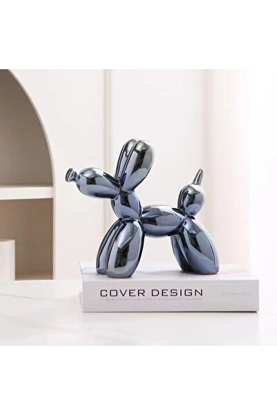choice2 11cmX4cmX11cm Navy blue Nordic Ceramic Balloon Dog Abstract Ornament ...