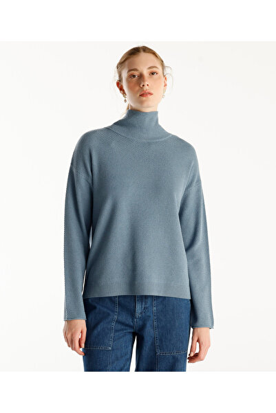 Yargıcı Wide Stand Collar Sweater