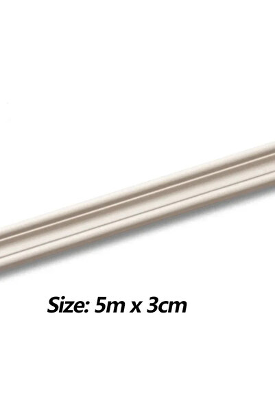 Choice 5MX3CMX0.6CM Cream White 5M NBR Soft Wall Trim Lines Self-Adhesive Ski...