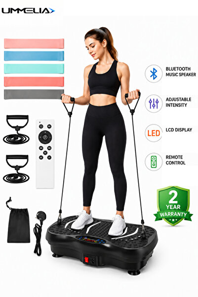 Ummelia Multifunctional Vibration Plate Exercise Machine with Bluetooth Speak...