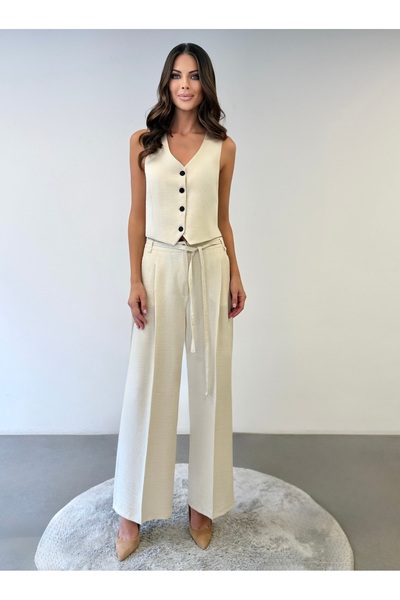 ossons Vest and Pants 2-Piece Set - Linen Cream