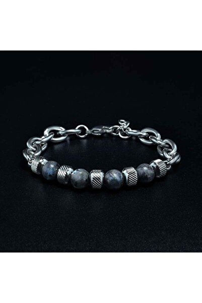 Choice Chun Trendy Mens Stainless Steel Bracelet 100% Real Natural Stone Bead...