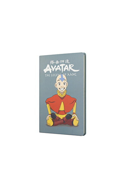 Mabbels Avatar Aang Sert Kapak Butik Not Defteri Gri 80 Yaprak Çizgisiz 15X21...
