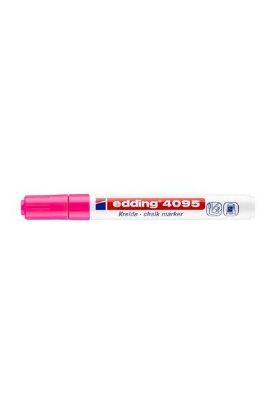 Edding Cam 4095 Likit Tebeşir Kalemi (Sıvı Tebeşir) 2-3Mm Fosforlu Pembe (10 Lu Paket)