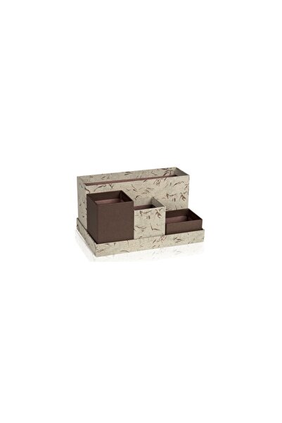 Gıpta Masa Üstü Organizer Set Dodder Cream 4 Havuzlu Small ORG1964