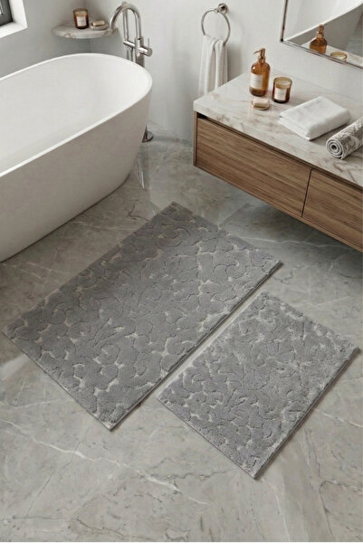 neşe home collection Bathroom Mat Set of 2 |   Machine Washable, Soft, Stain-...