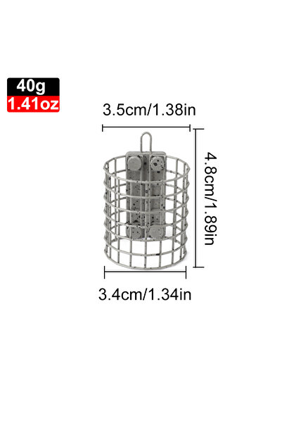 Choice4 40g-1pcs FTK Carp Fishing Method Feeder Cage Round for Carp Coarse Ma...