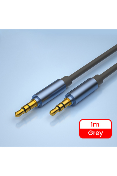 choice2 1m grey 3.5 mm to 3.5mm Audio Cable Male to Male AUX Cable Audio Inpu...