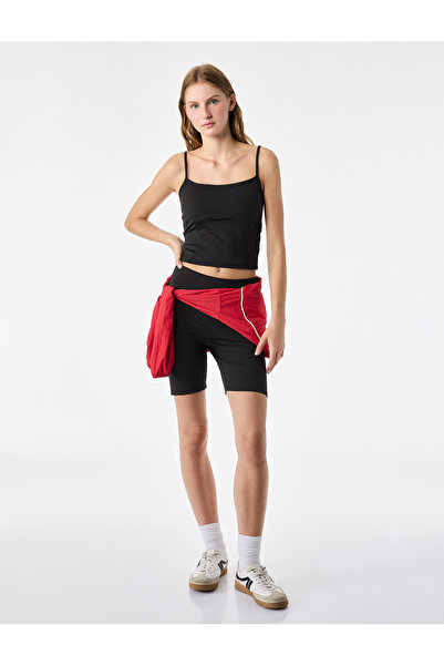 Koton Slim Fit Window Detailed Thin Strap Sports Tank Top