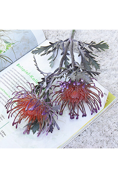 Choice PURPLE Artificial Flowers Short Branch Crab Claw 2 Fork Pincushion Chr...