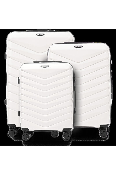 WINGS BRAND Set de 3 valize din polipropilenă Wings PHOENIX 2.0 ALBE