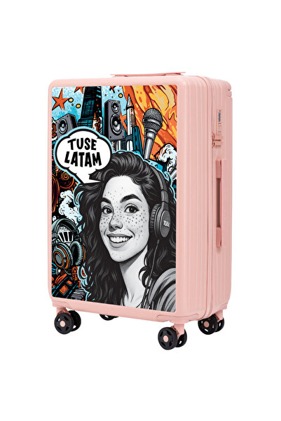 WINGS BRAND Medium Wings x Valiză Personalizată de 24 de inci pentru Fete, Ro...