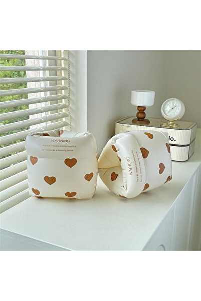 Choice Beige heart 2pcs Cute Cartoon PVC Inflatable Swimming Arm Band Floatie...