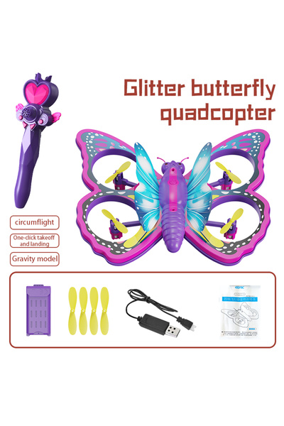 Choice V40-1Battery New V40 Glitter Butterfly Remote Control Aircraft 2.4GHz ...