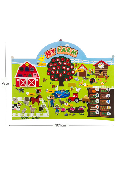 Choice1 C Farm Animals Felt Story Board Set Storytelling Early Learning Inter...