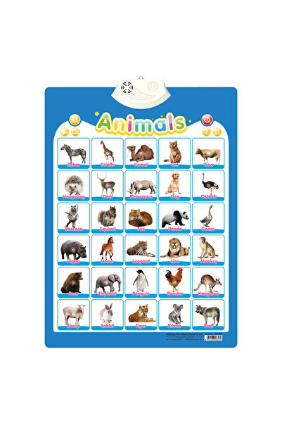 Choice4 Animal Sports Wall Chart Talking Poster Interactive Toddler Alphabet ...